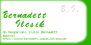 bernadett ilcsik business card